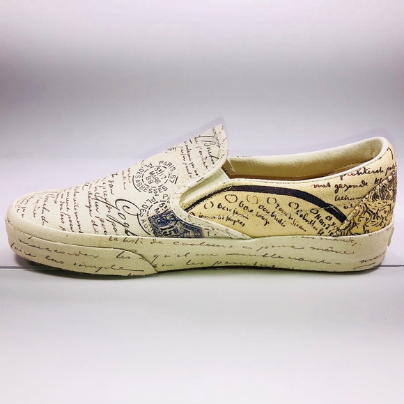 Vans Classic Slip On Vincent Van Gogh Letter Shoes - Picture 4 of 7